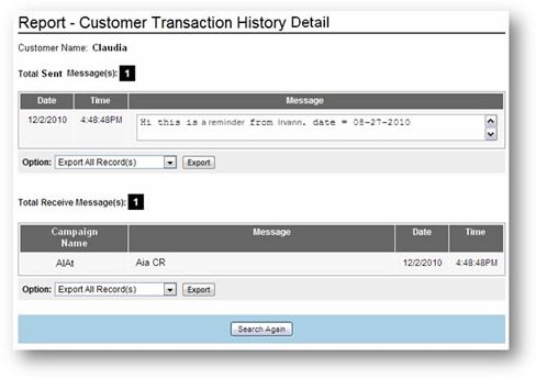 Report - Customer Transaction History Detail